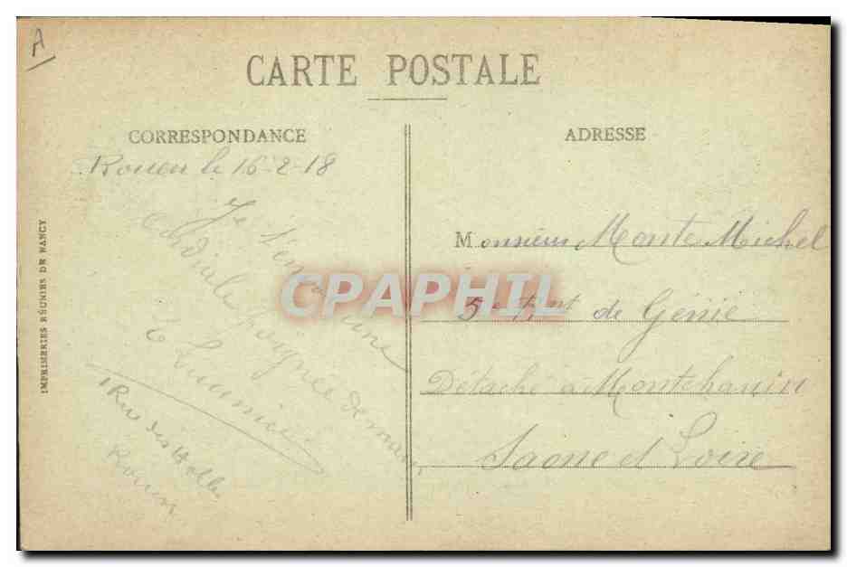 CPA Folklore Rouen Le pot de la Normandie  — Rückseite