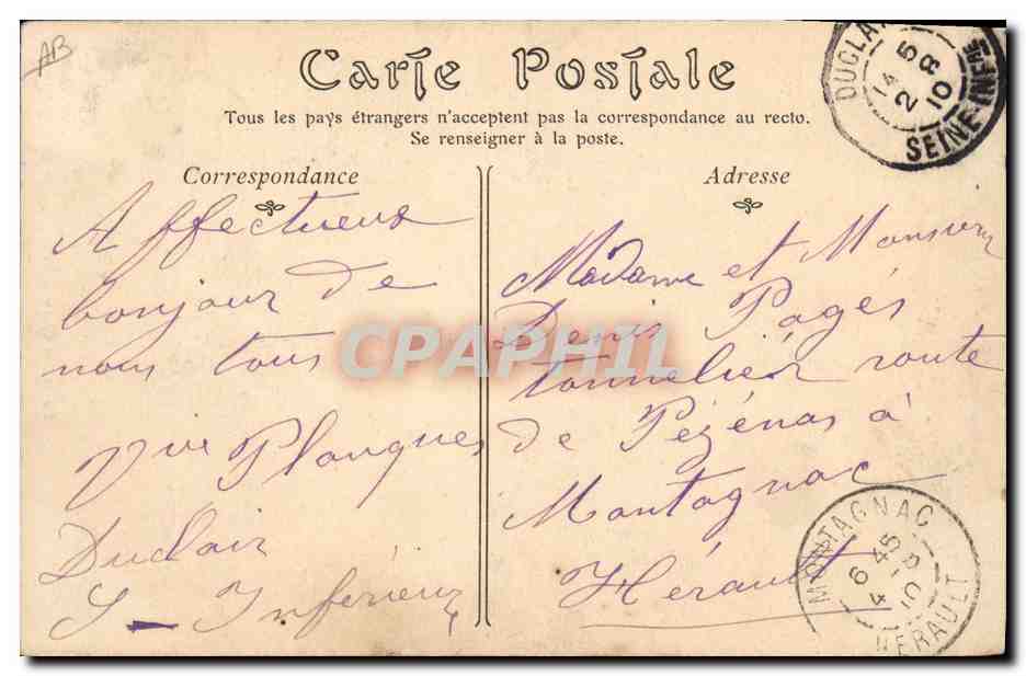 CPA Folklore Paysannes Normandes  — Verso