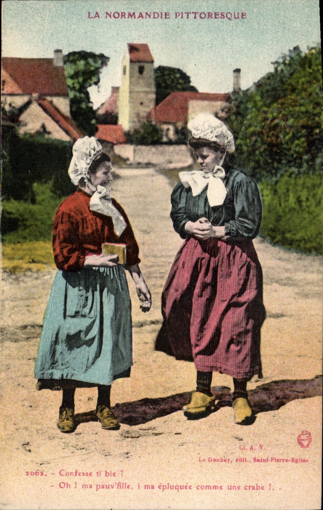CPA Folklore Normandie Confesse ti bie 