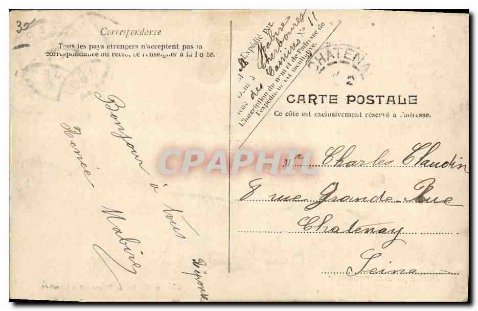 CPA Folklore Petite fille Normande Canards  — Verso