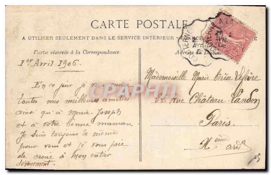 CPA Folklore Normandie Retour de peche  — Verso