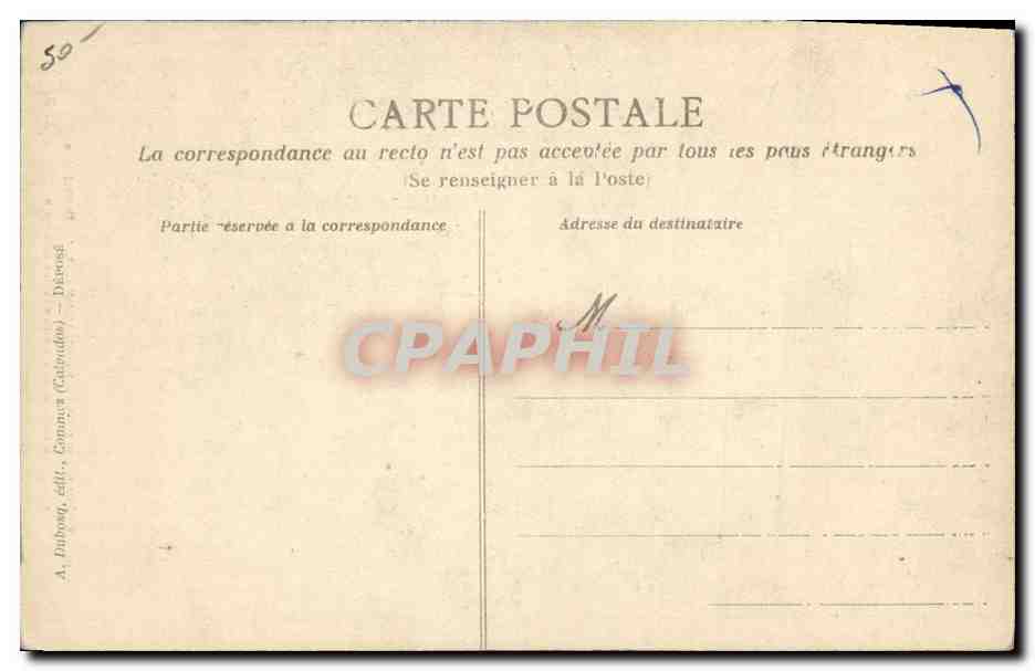 CPA Folklore Normandie La dentelliere Calvados Journal — Verso