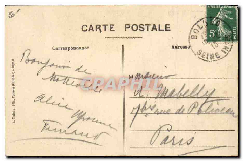 CPA Folklore Normandie  — Verso