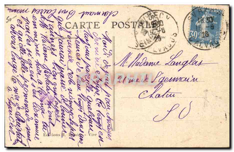 CPA Folklore Normandie Un philosophe  — Verso