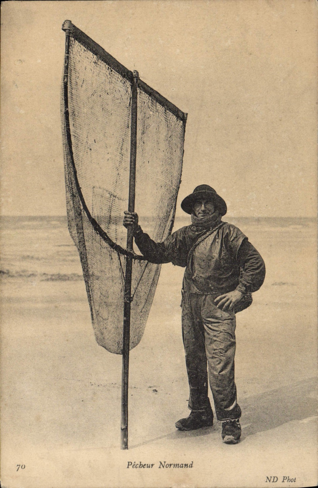 CPA Folklore Pecheur Normand Peche 