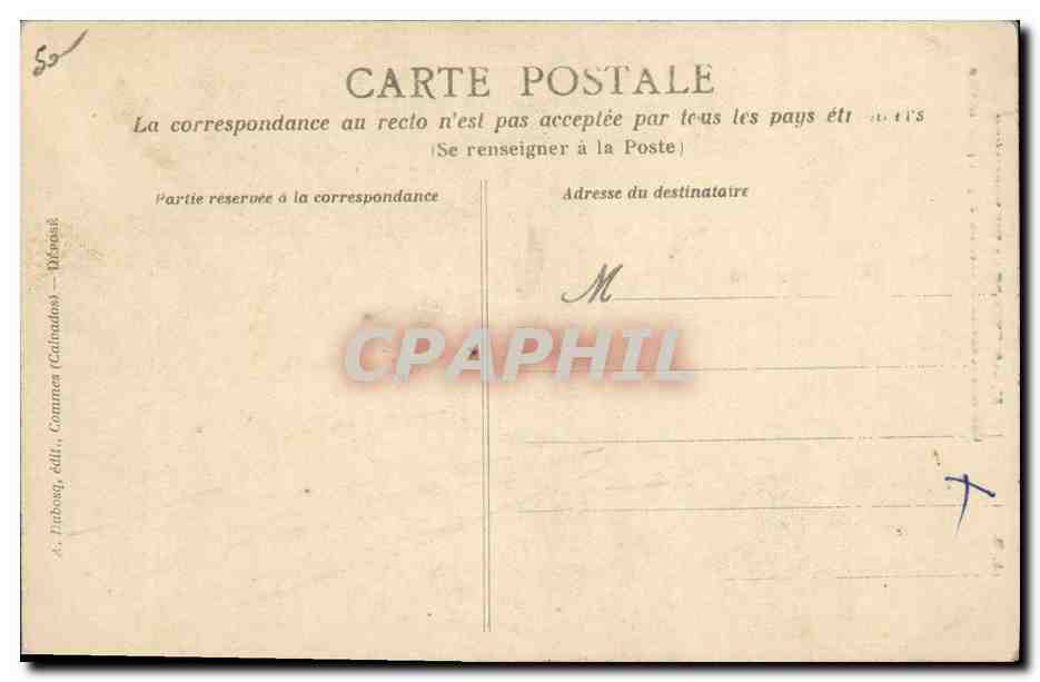 CPA Folklore DEpart pour la ville Normandie Cheval — Verso
