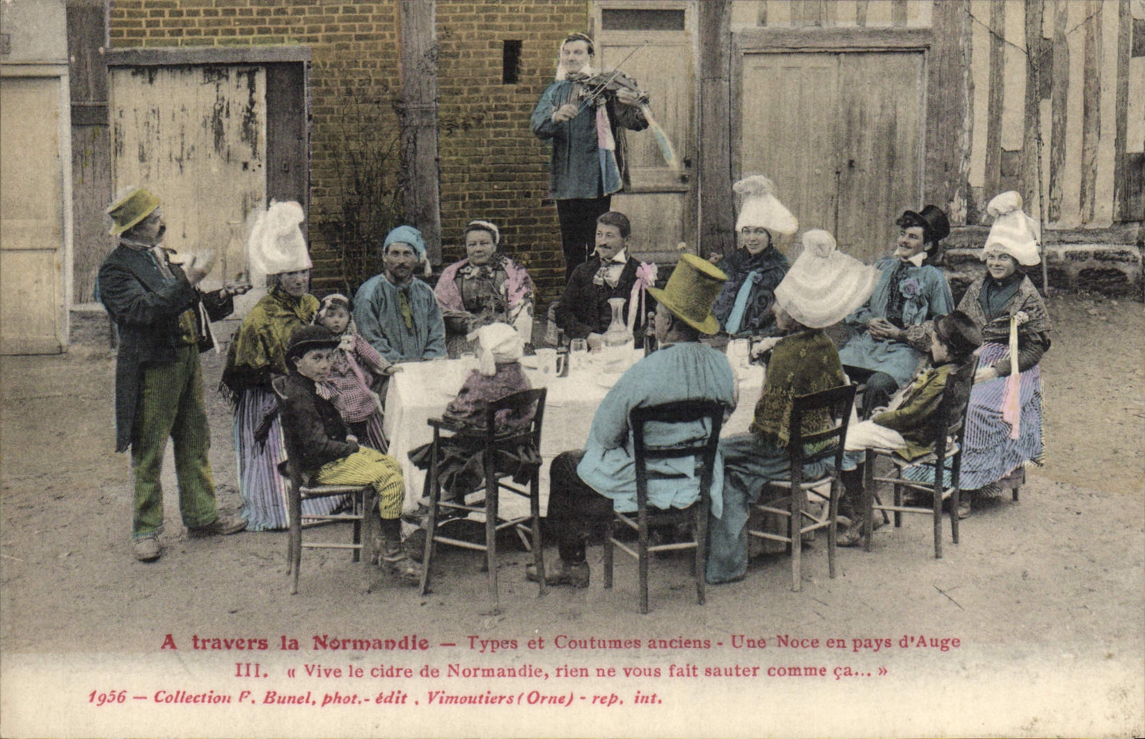 CPA Folklore Normandie Une noce en pays d'Auge Mariage 