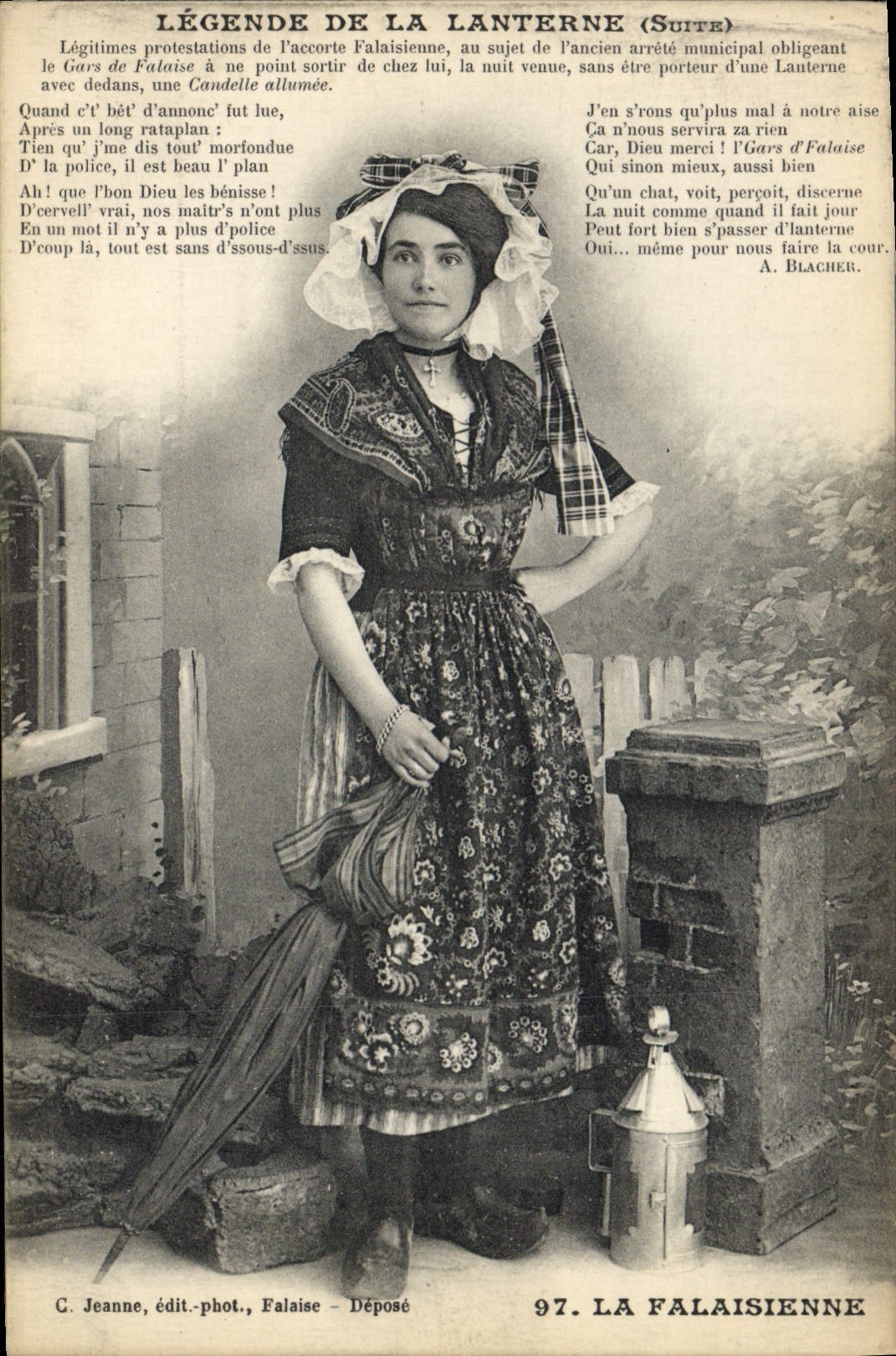CPA Folklore Legende de la lanterne La Falaisienne Normandie 