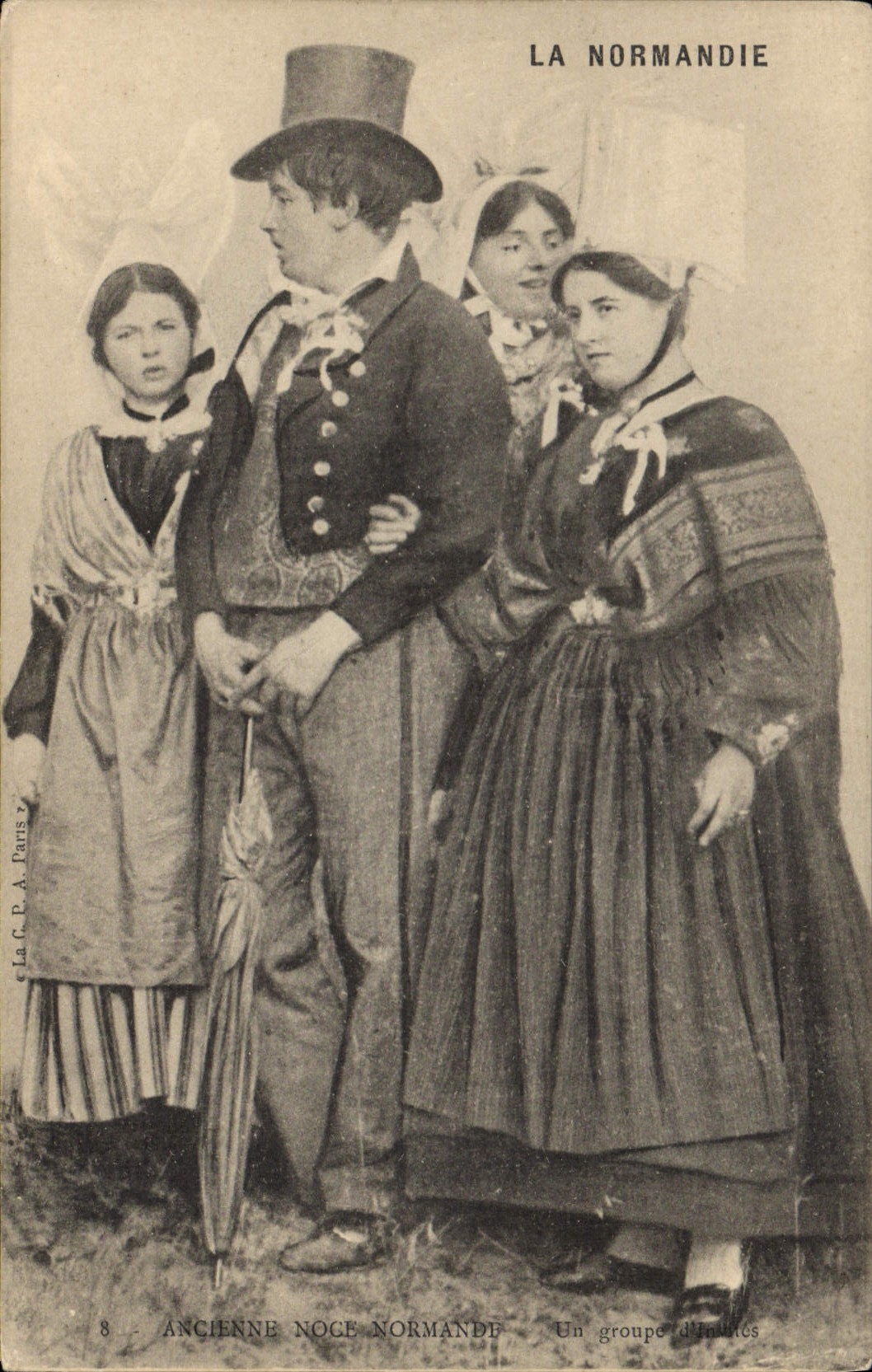 CPA Folklore Normandie Ancienne noce normande Mariage 