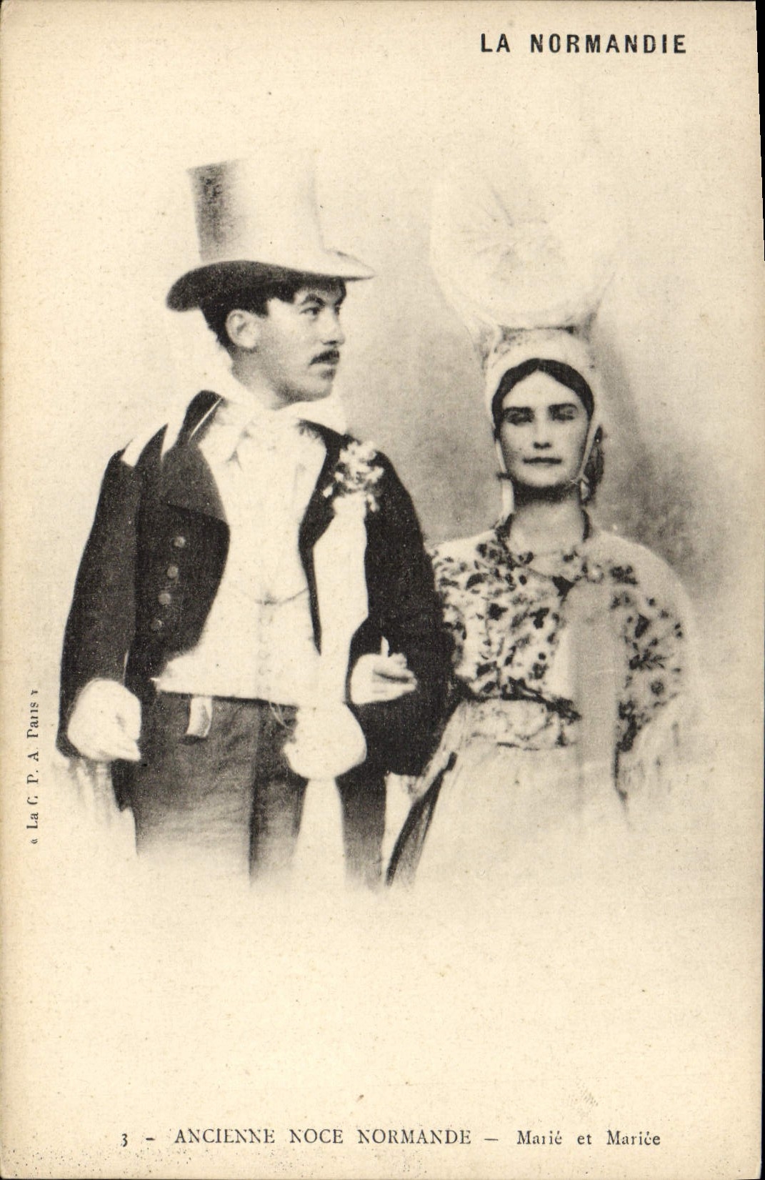 CPA Folklore Normandie Ancienne noce Normande Mariage 