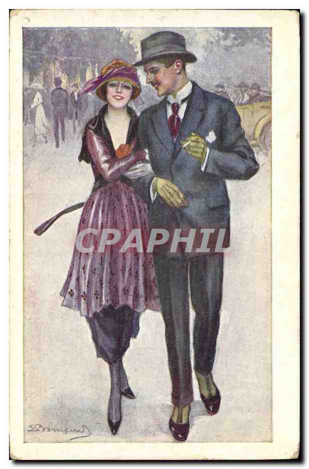 CPA Fantaisie Illustrateur Bompard Femme