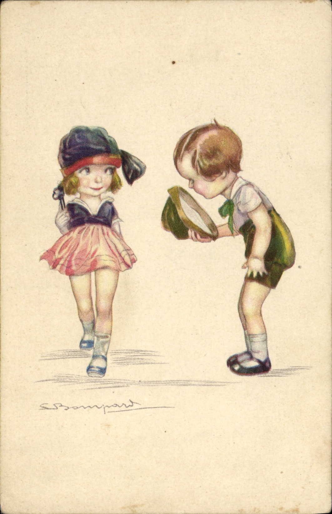 CPA Fantaisie Illustrateur Bompard Enfants