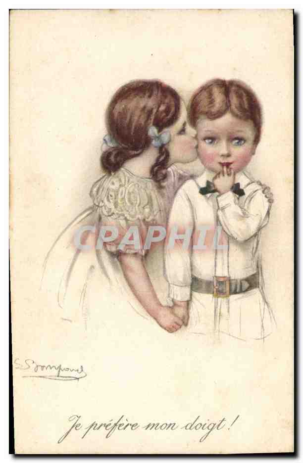 CPA Fantaisie Illustrateur Bompard Enfants
