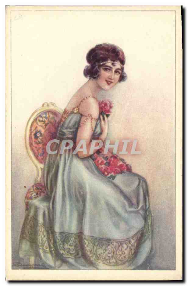 CPA Fantaisie Illustrateur Bompard Femme