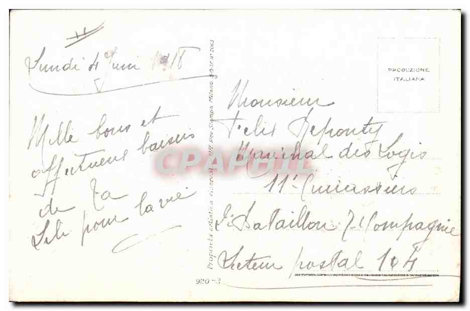 Kind, das eine Puppe umarmt — S. Dampoud — Verlag nicht sichtbar — Rückseite
