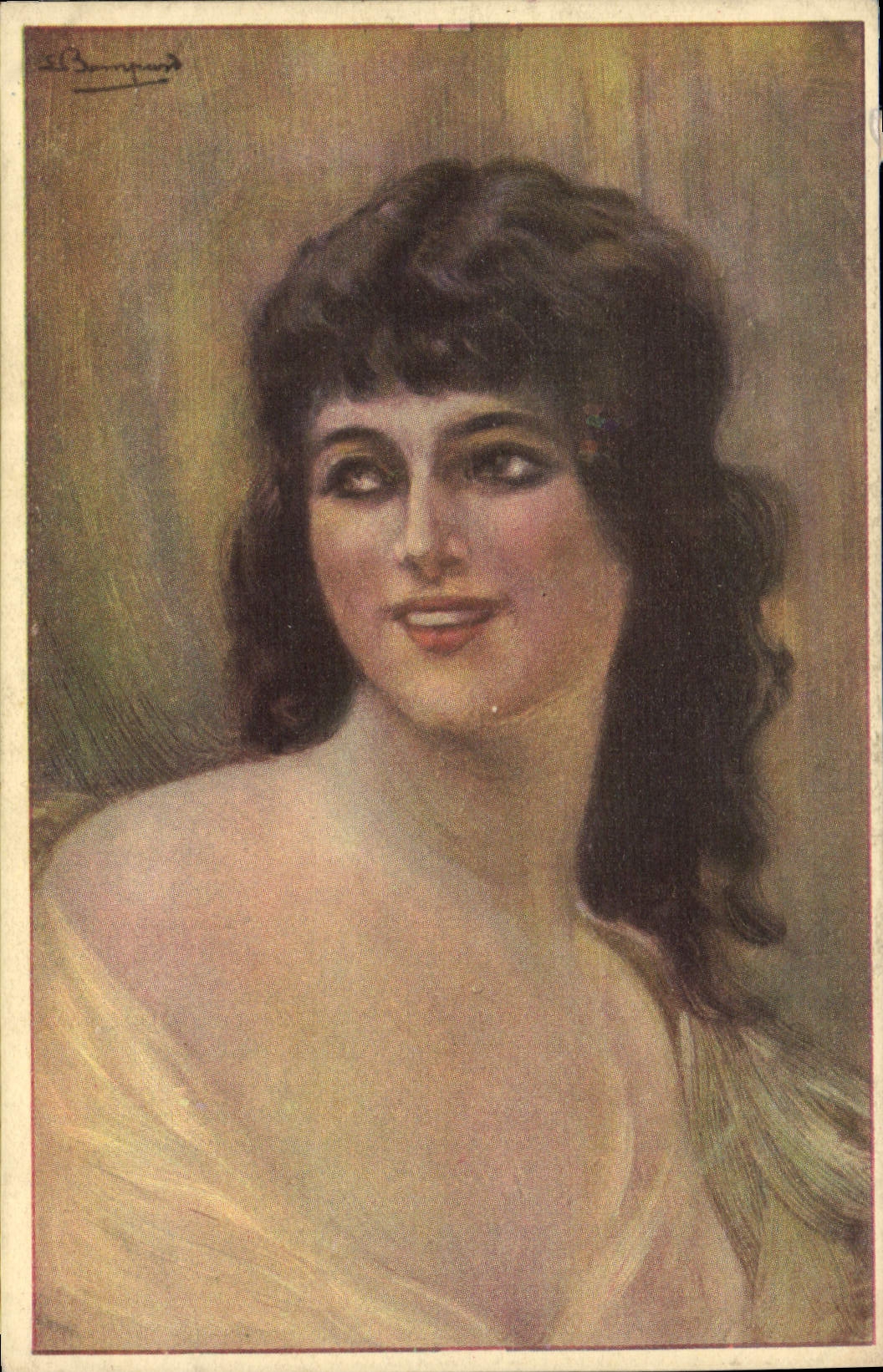 CPA Fantaisie Illustrateur Bompard Femme 