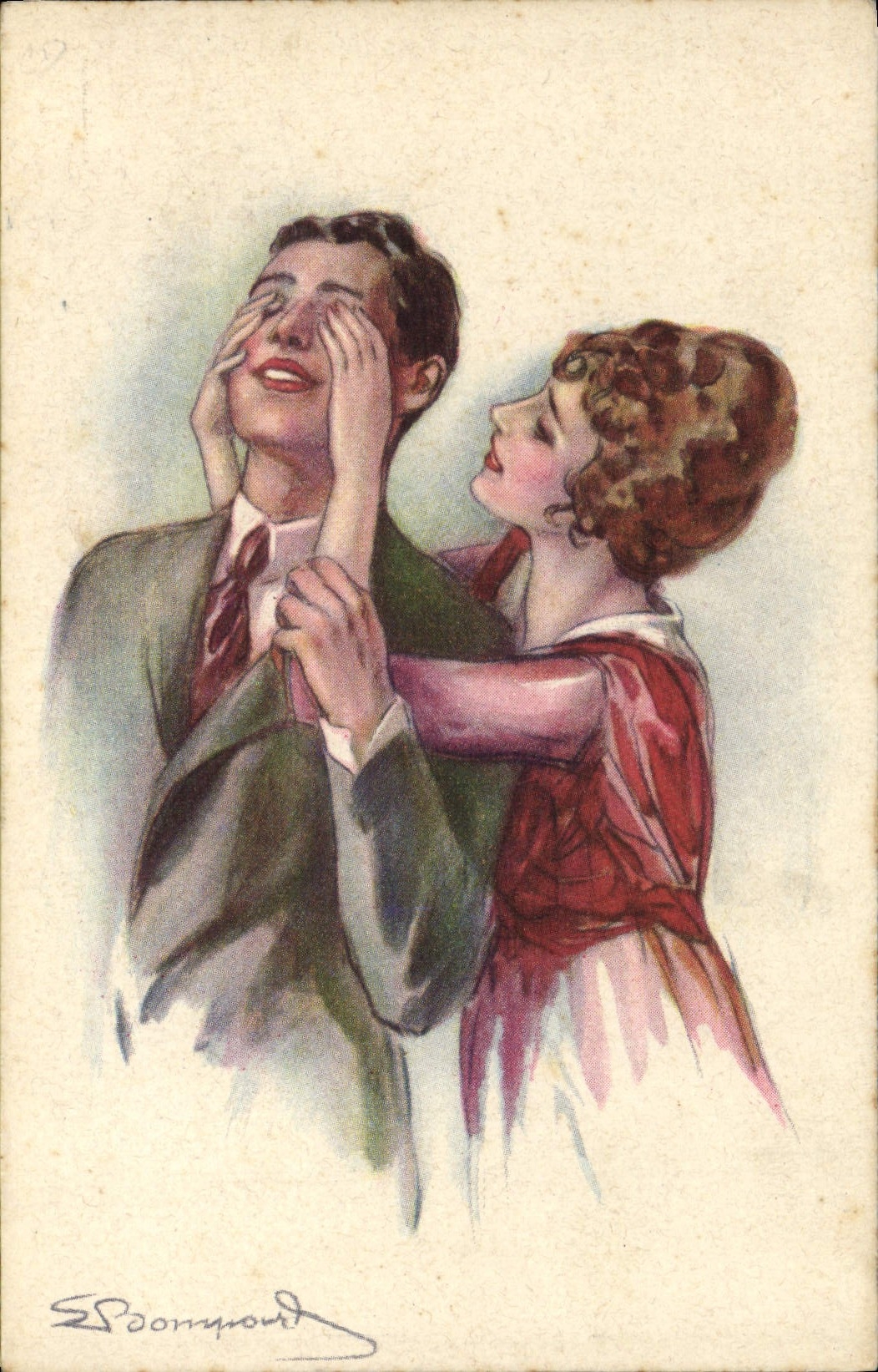 CPA Fantaisie Illustrateur Bompard Femme