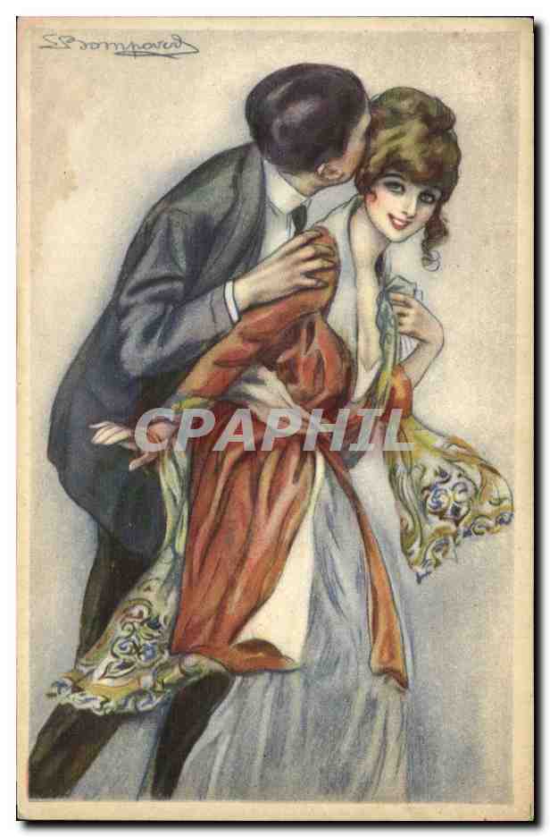CPA Fantaisie Illustrateur Bompard Femme