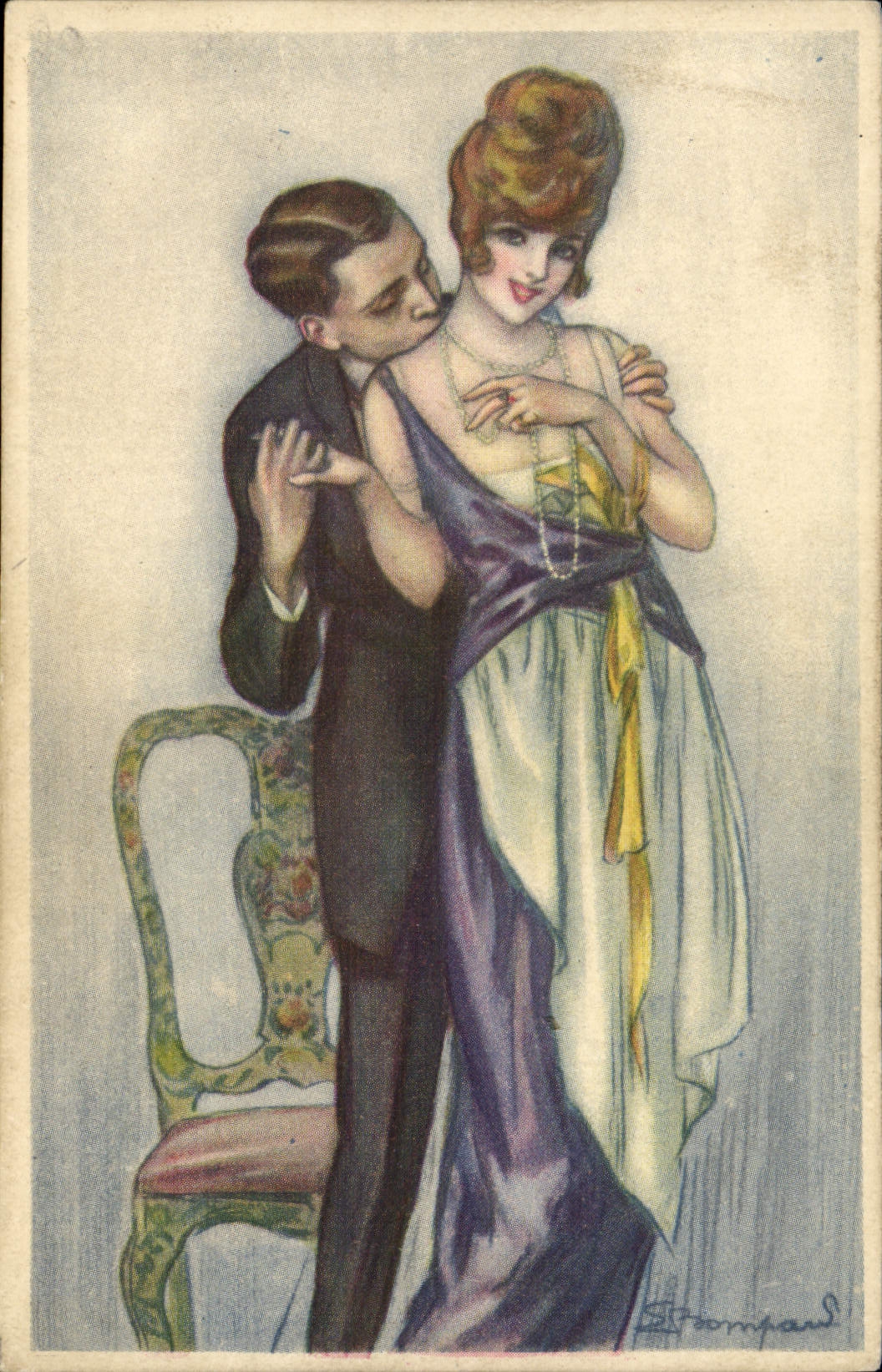 CPA Fantaisie Illustrateur Bompard Femme