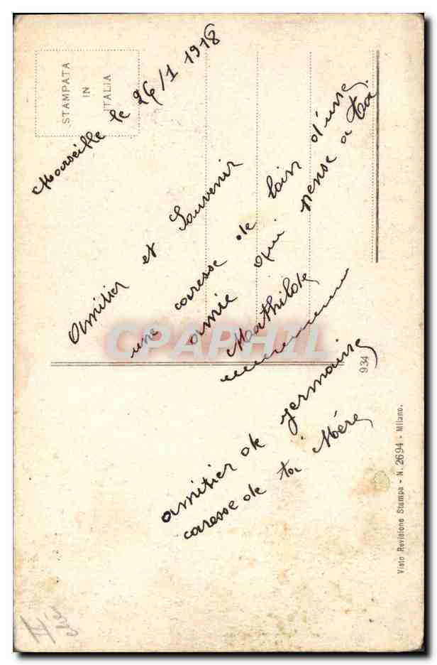 CPA Fantaisie Illustrateur Bompard Femme — Rückseite