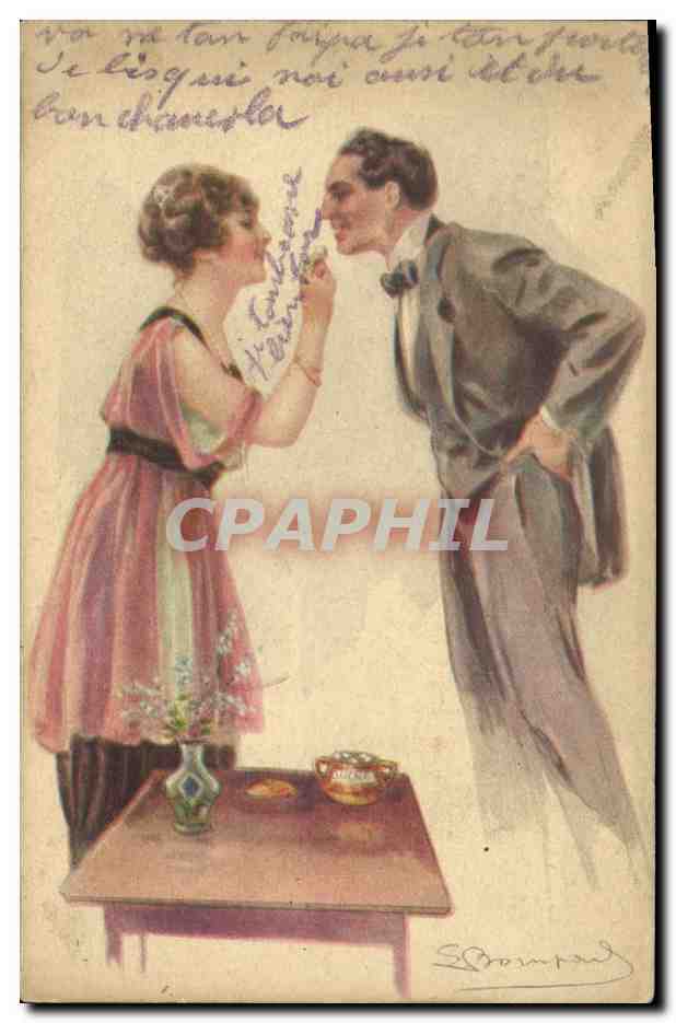 CPA Fantaisie Illustrateur Bompard Femme