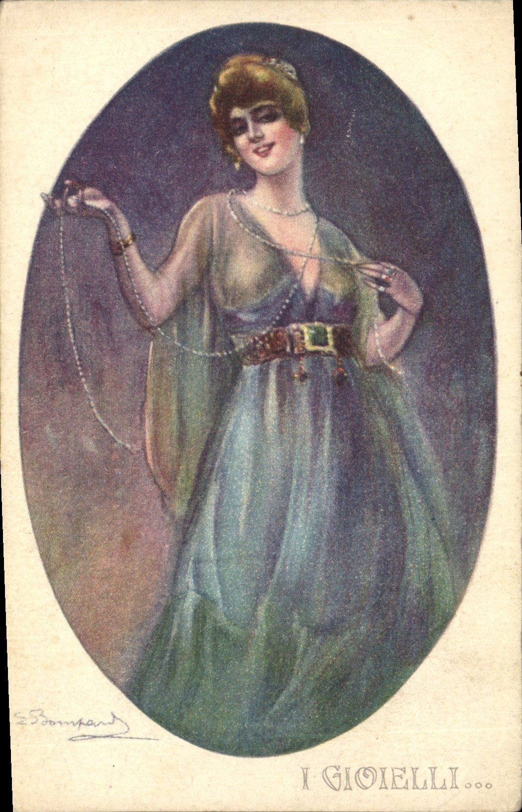 CPA Fantaisie Illustrateur Bompard Femme