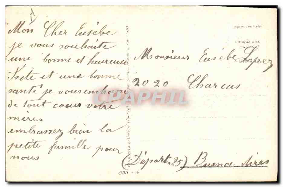 Jeune femme en robe légère — S. Compaid — Production italienne — Verso