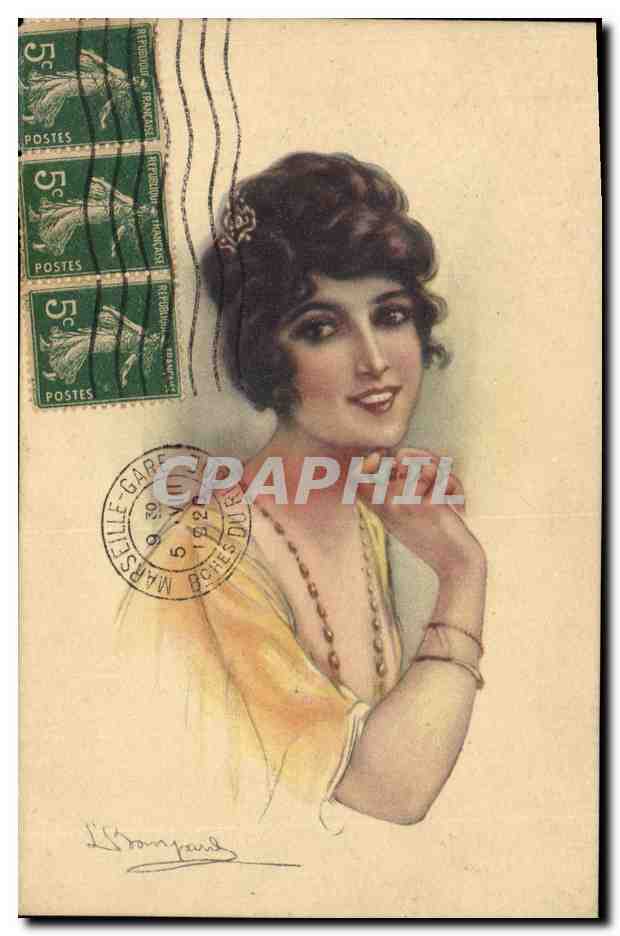 CPA Fantaisie Illustrateur Bompard Femme