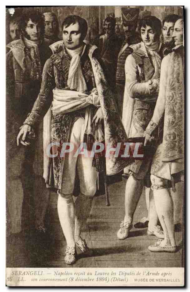 CPA Napoleon 1er recoit au Louvre les deputes Serangeli