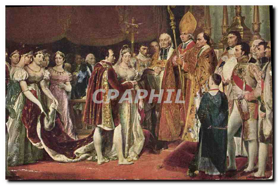 CPA Napoleon 1er Rouget Mariage avec Marie Louise Louvre