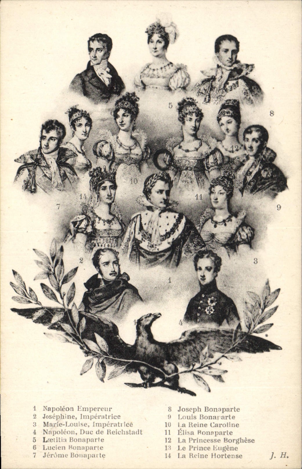 CPA Napoleon 1er et sa famille Aigle