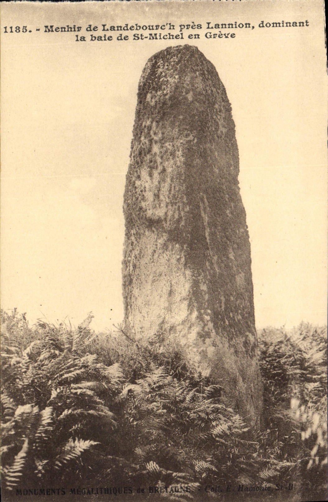 CPA Dolmen Menhir de Landebourc'h pres lannion Baie de St Michel en Greve