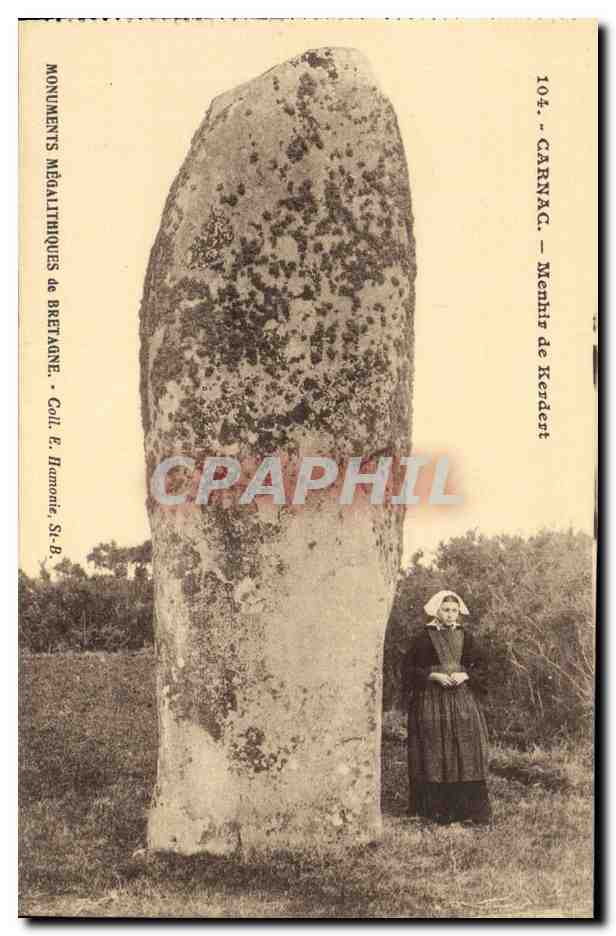 CPA Dolmen Menhir de Kerdert Carnac