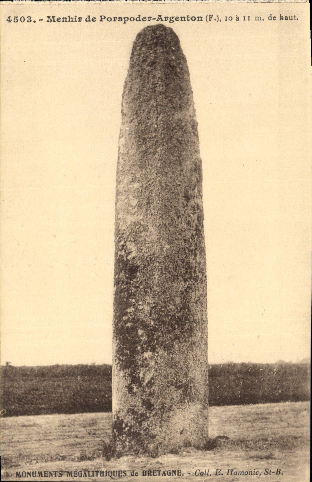 CPA Dolmen Menhir de Porspoder Argenton