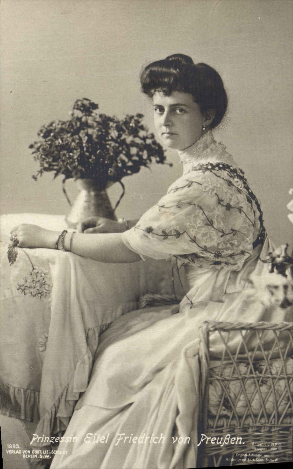 Prinzessin Eitel Friedrich von Preußen — portrait en buste — Verlag von Gust. Lie & Co., Berlin, 1903