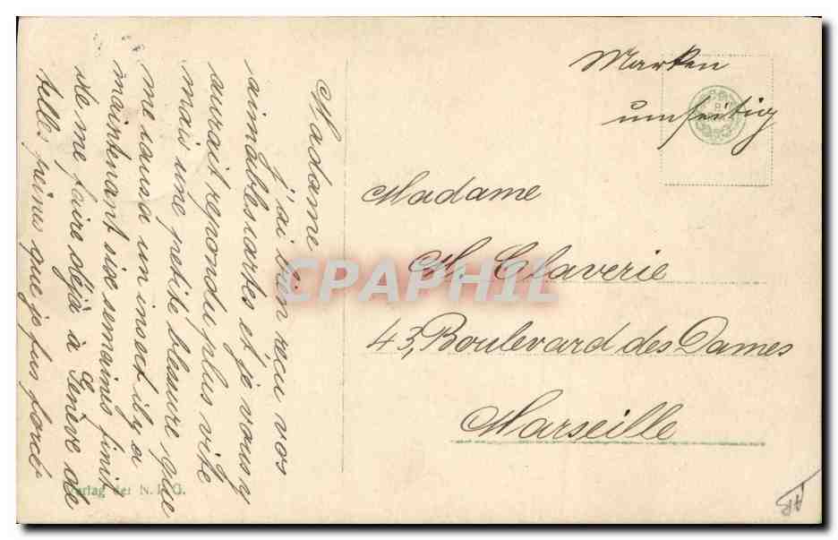 Unser Kronprinzenpaar — mit Prinz Wilhelm auf dem Spazierritt — NRC 4011 — Achterkant