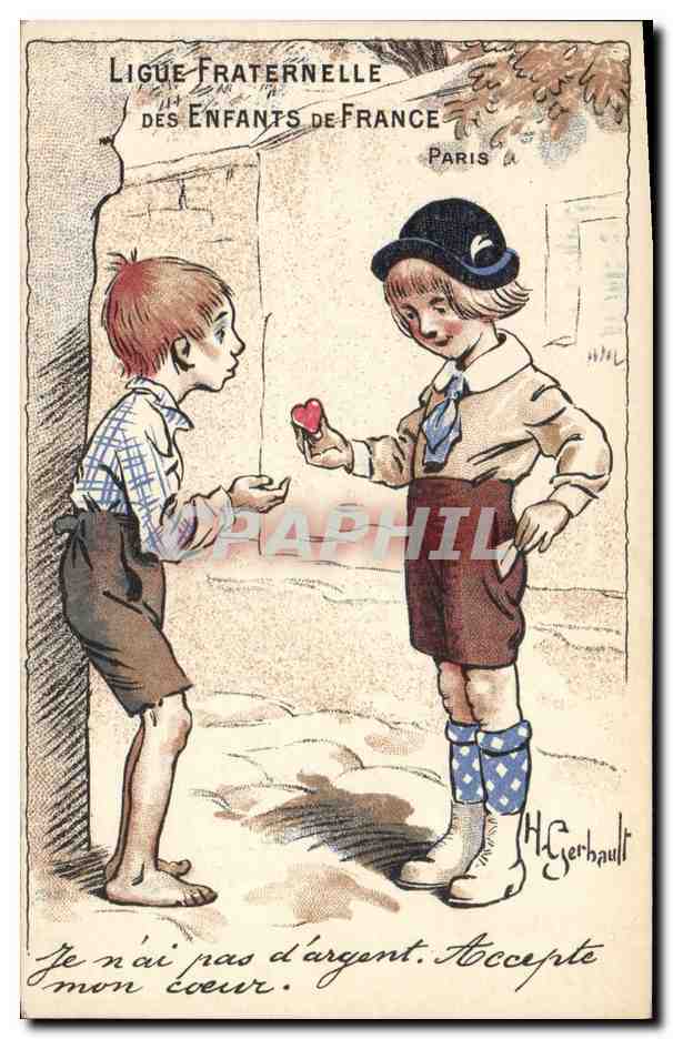 CPA Fantaisie Illustrateur ligue Fraternelle des enfants de France Gerbault