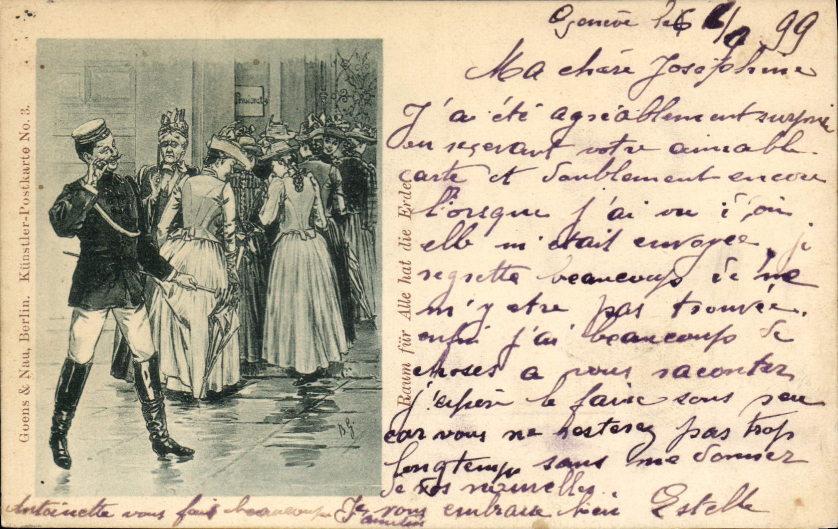 CPA Fantaisie Illustrateur Raum fur Alle hat die Erde Carte 1899