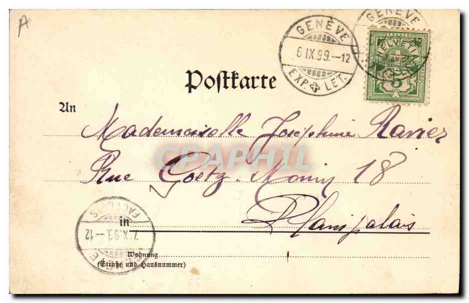 CPA Fantaisie Illustrateur Raum fur Alle hat die Erde Carte 1899 — Rückseite