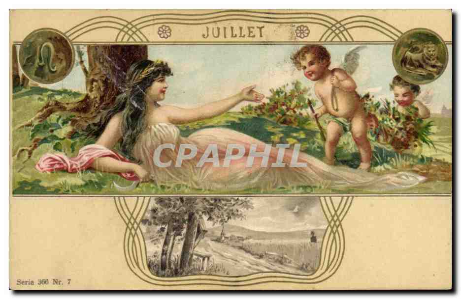 CPA Fantaisie Illustrateur Juillet Ange
