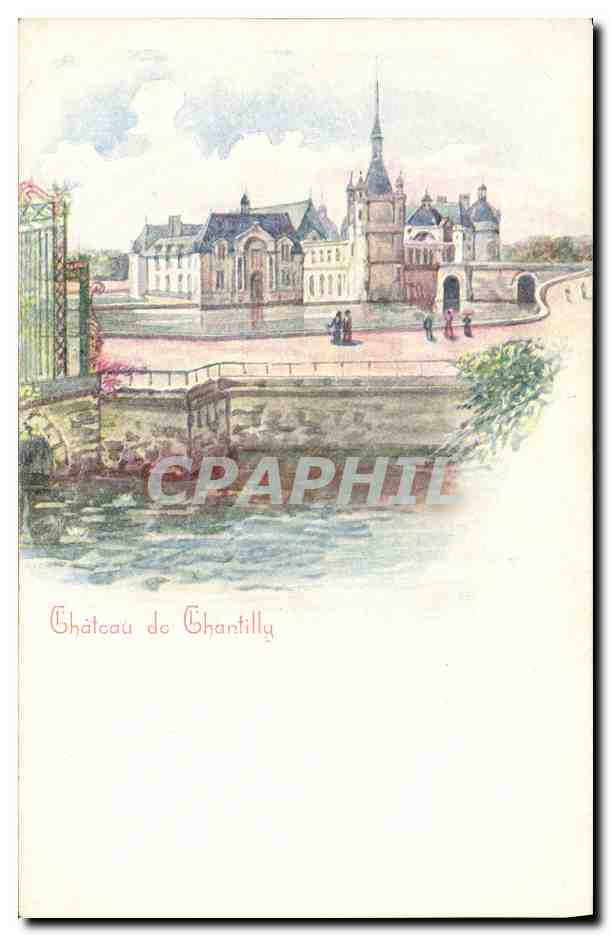 CPA Fantaisie Illustrateur Chateau de Chantilly