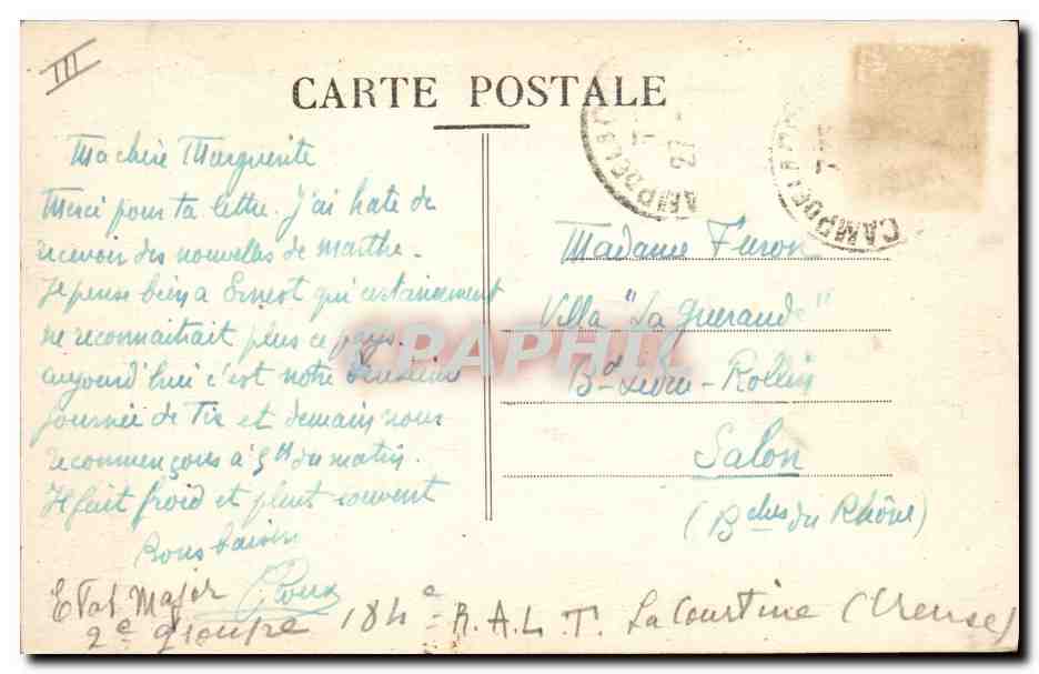 Camp de La Courtine — Canon à longue portée — Éditeur non visible — Reverso