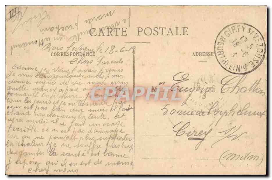 Environ de Toul Pittoresque — Le Réveil au Camp de Bois-l'Évêque — Éditeur : L. Béguin, Toul — Reverso