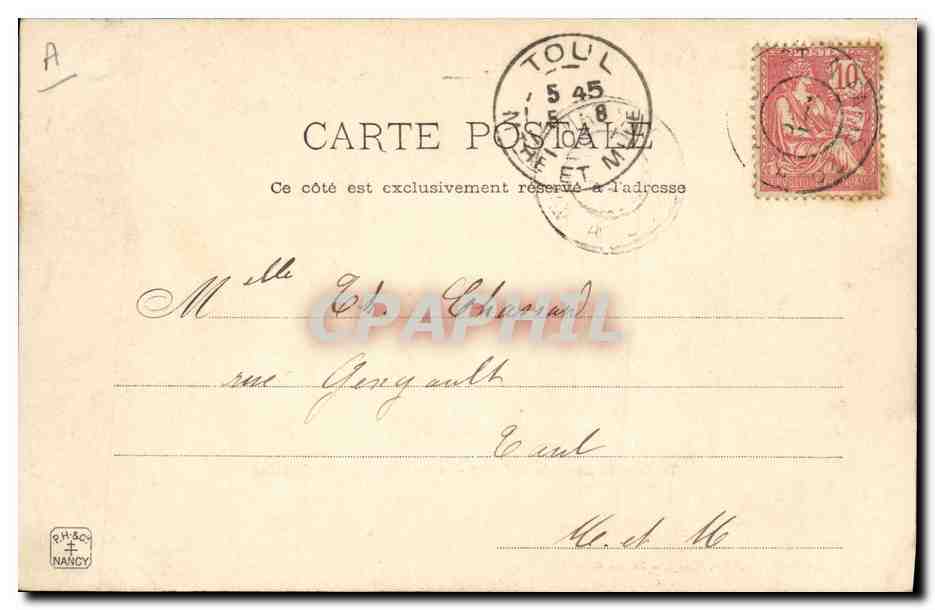 CPA Militaria Toul La revue du 14 juillet Le 153eme regiment d'infanterie — Rückseite