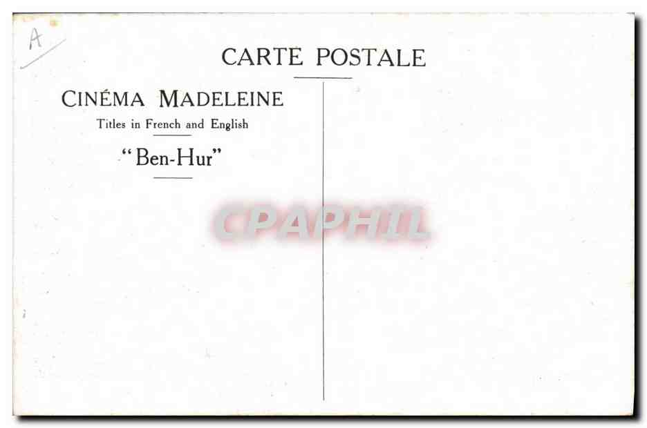CPM Cinema Ramon Novarro dans Ben Hur — Back