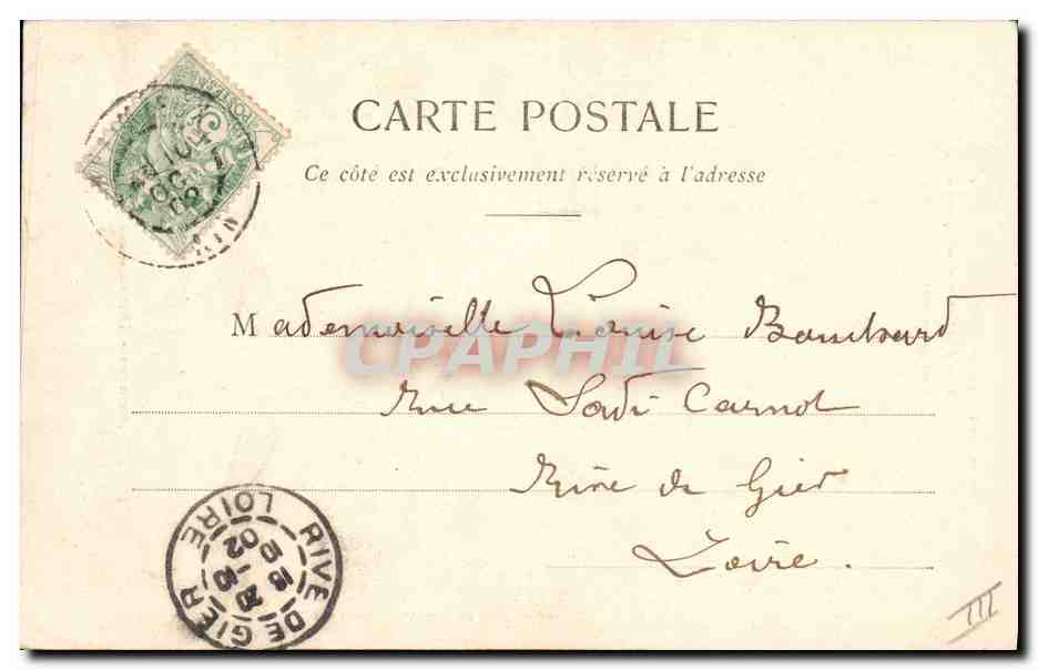 CPA Cartomancie Voyance Folklore Horoscope Les 4 dames Dame de trefle — Rückseite