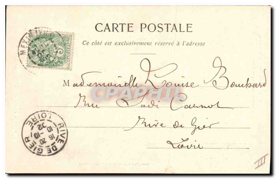 CPA Cartomancie Voyance Folklore Horoscope Les 4 dames Dame de pique — Rückseite