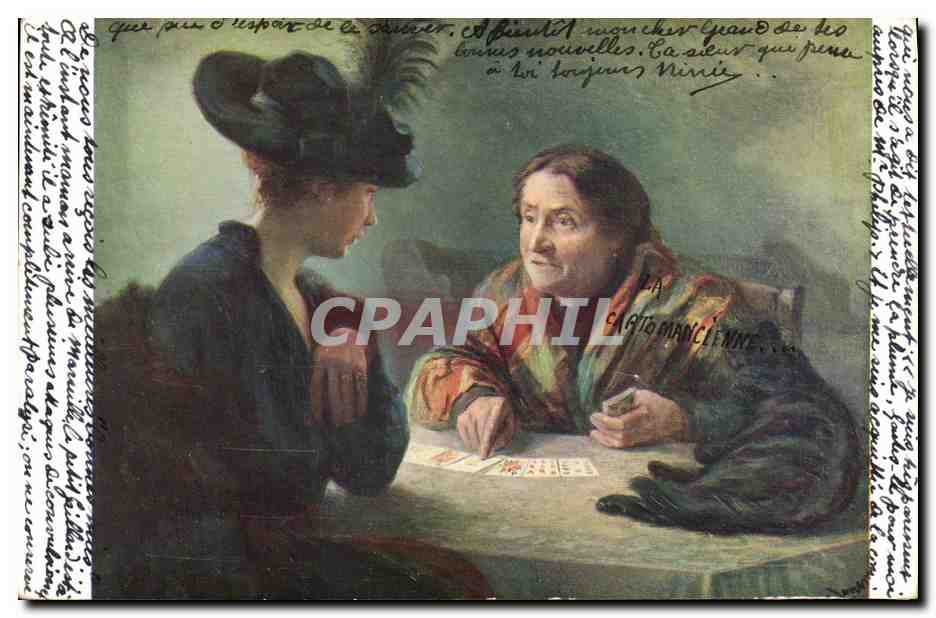 CPA Cartomancie Voyance Folklore Cartomancienne 