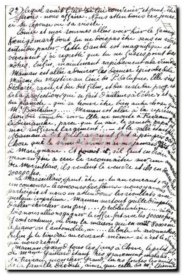 CPA Cartomancie Voyance Folklore Cartomancienne  — Rückseite