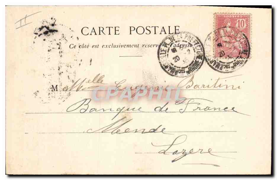 CPA Cartomancie Voyance Folklore Madame Theresa somnambule extra lucide Le soldat  — Rückseite